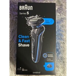 Braun Series 5 5118s Men's‎ Electric Shaver Kit Clean Fast Shave 50 Min Battery
